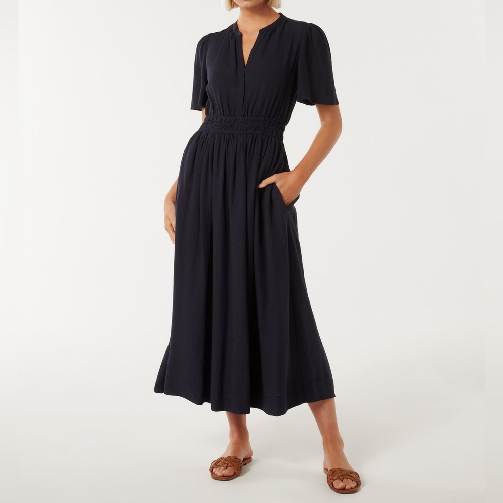 Tessa Cinched-Waist Midi Dress